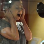 Lesli Margherita in the studio for the Like You Like It RADcording (photo by Rebecca Woodman Taylor).