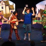 Rebecca Stavis, Jeff Barba, Monique Beasley and George Salazar in the Vital Theatre production of The Frog & The Witch.