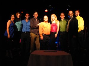 The cast and crew of The 7-Year B*tch: Becca Ayers, Joanna Young, David Perlman, Sammy Buck, Dan Acquisto, Amy Rutberg, James Donegan, Carlos Armesto and Brian Cimmet.