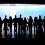 The cast of Small Town Story in the April, 2010 reading at the Julia Miles Theatre.